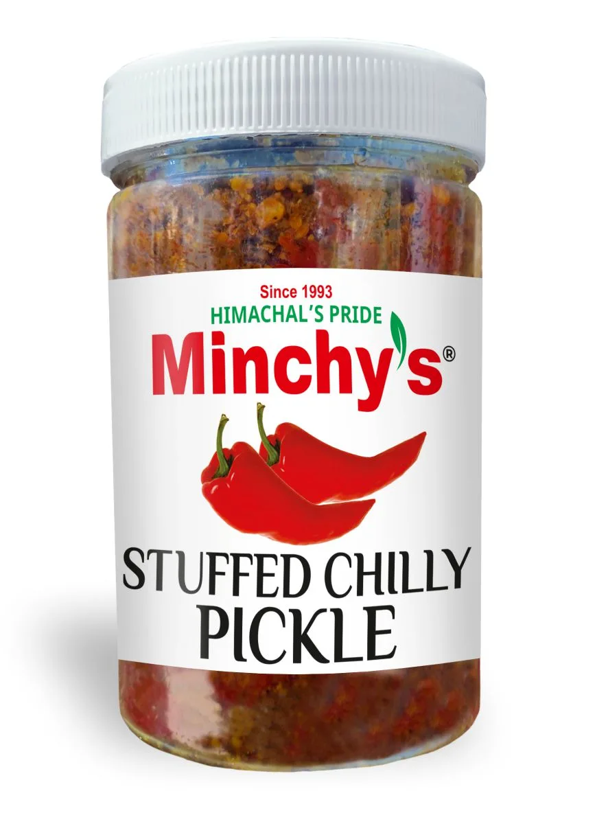 Minchys-Stuffed-Chilly-Pickle-500gm.jpg stuffed chilly pickle laal mirch ka bharua achar red chilli pickle stuffed achar