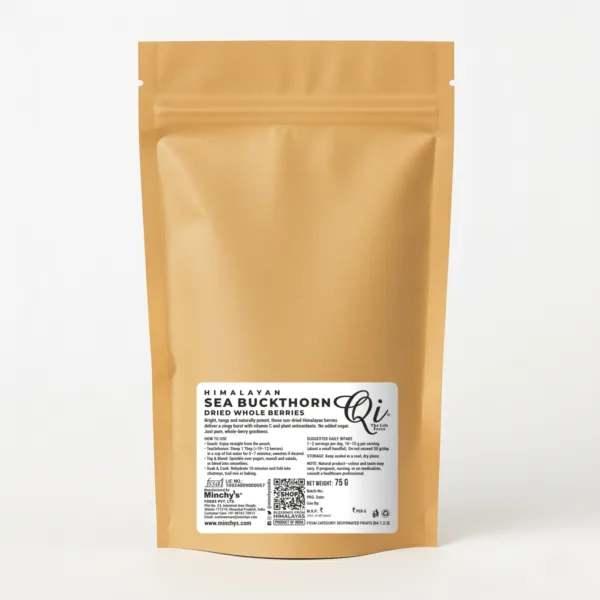 Himalayan Sea Buckthorn Dried Whole Berries - 75 g - Image 2