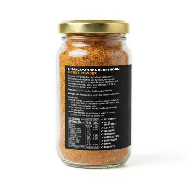 Himalayan Sea Buckthorn Berry Powder - 60 g - Image 2